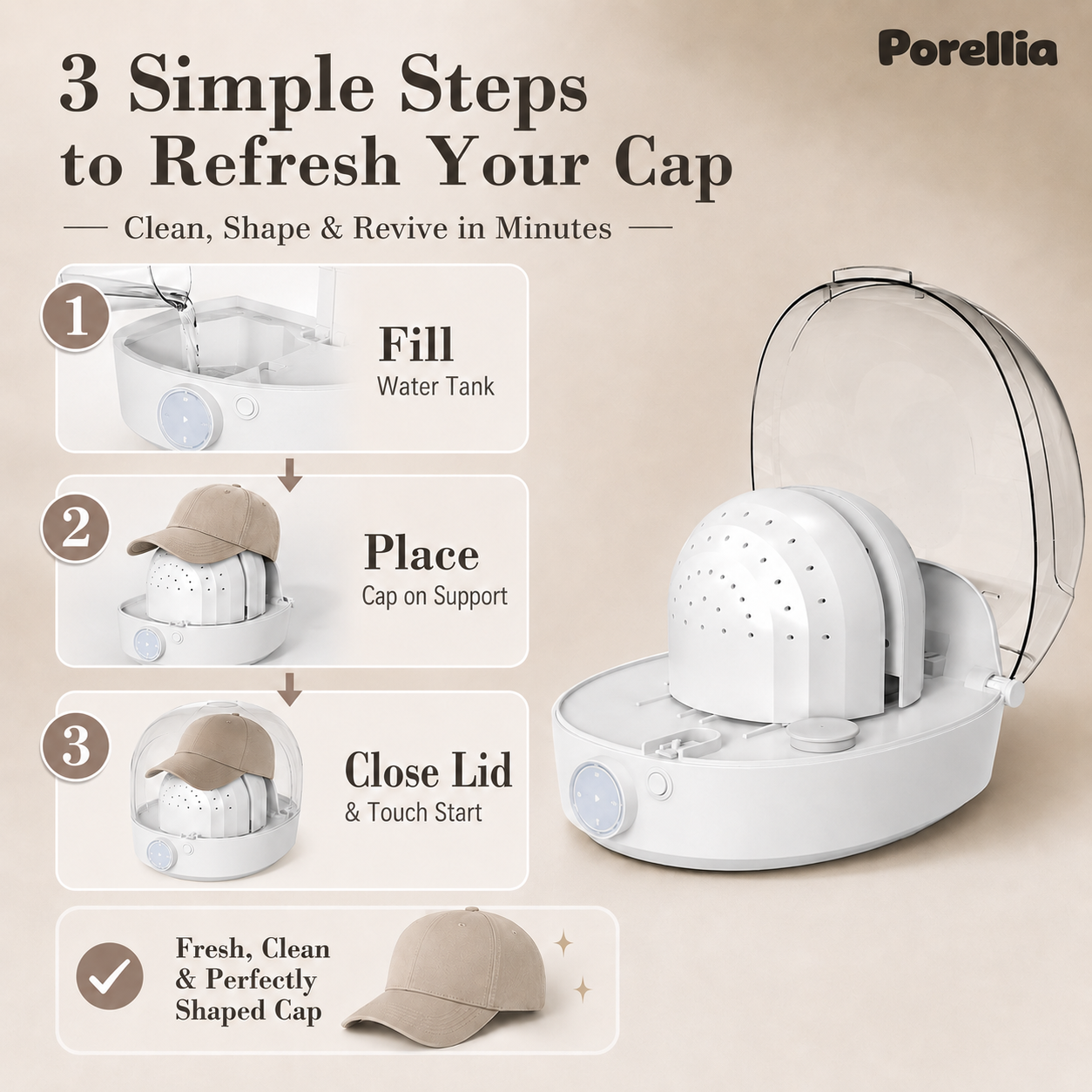 Porellia® - Hat Care Machine