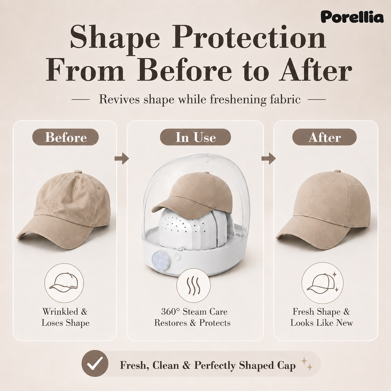 Porellia® - Hat Care Machine