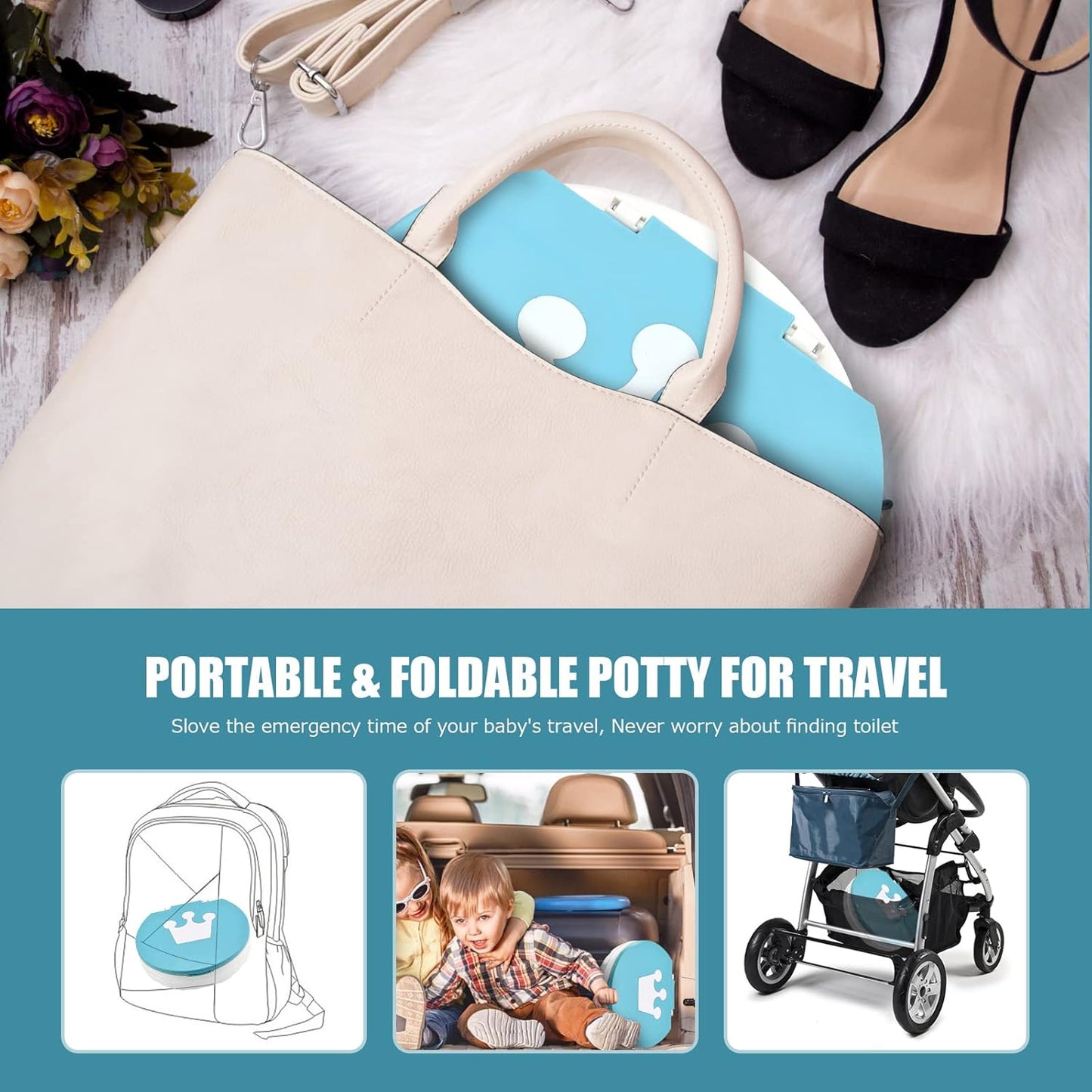 Porellia® - Portable Foldable Toddler Potty
