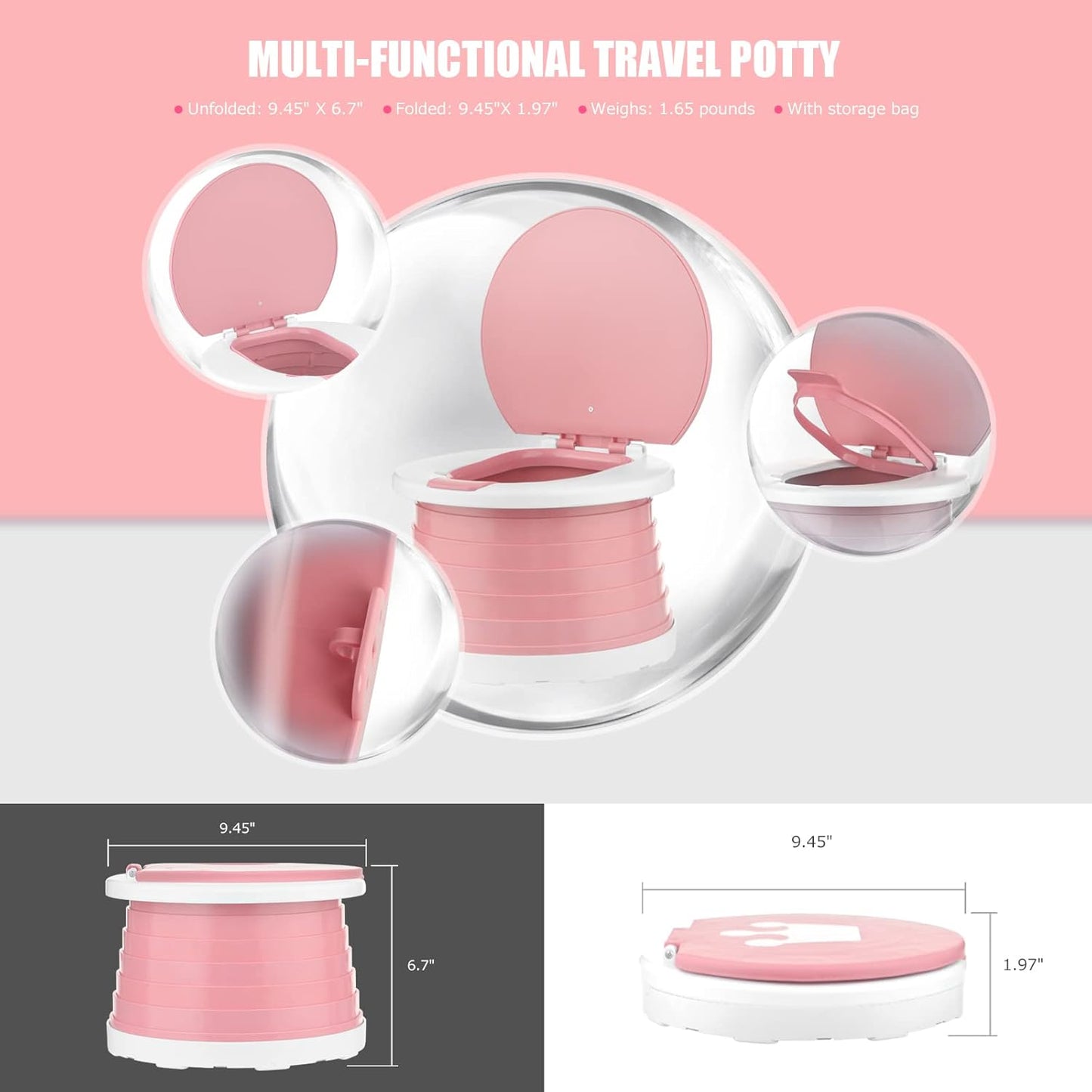 Porellia® - Portable Foldable Toddler Potty